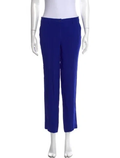 Pre-owned Etro Straight Leg Pants In Blue