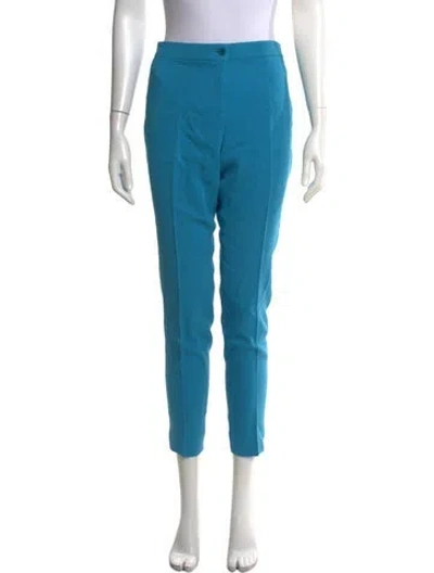 Pre-owned Etro Straight Leg Pants In Blue