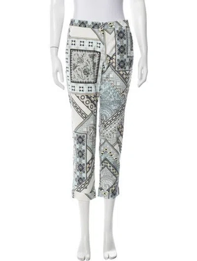Pre-owned Etro Straight Leg Pants In Blue