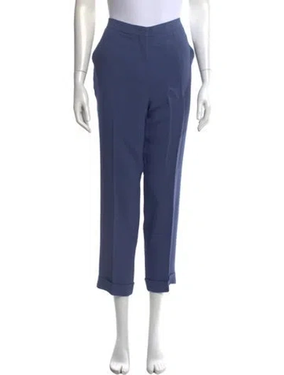 Pre-owned Etro Straight Leg Pants In Blue