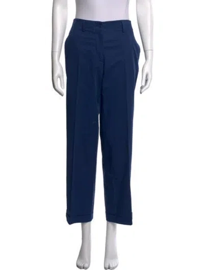 Pre-owned Etro Straight Leg Pants In Blue