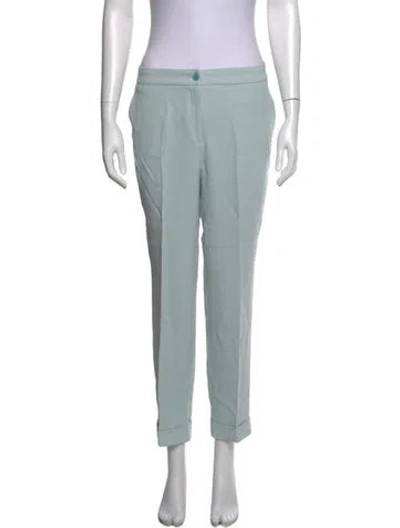Pre-owned Etro Straight Leg Pants In Blue