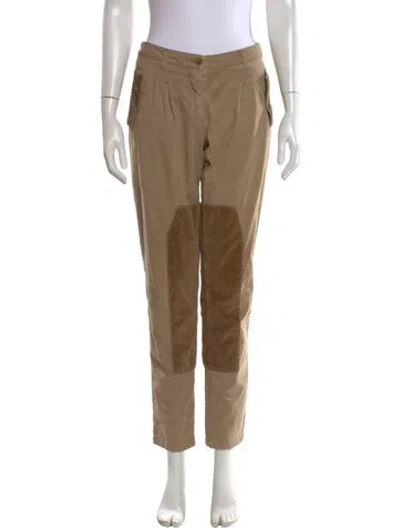 Pre-owned Etro Straight Leg Pants In Brown
