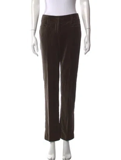 Pre-owned Etro Straight Leg Pants In Brown