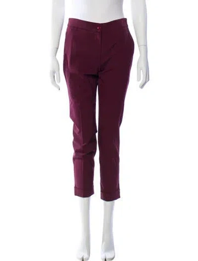 Pre-owned Etro Straight Leg Pants In Burgundy