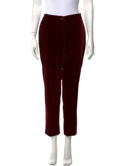 Pre-owned Etro Straight Leg Pants In Burgundy