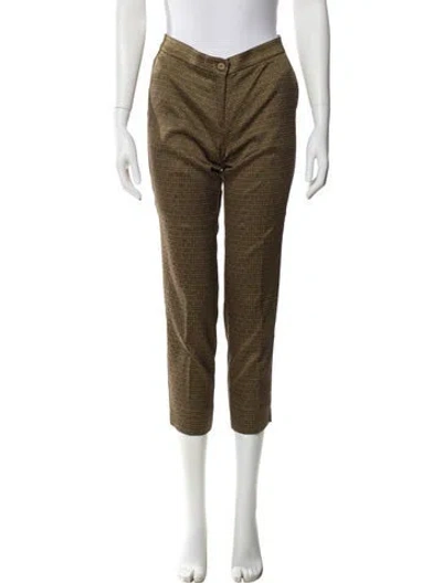 Pre-owned Etro Straight Leg Pants In Gold