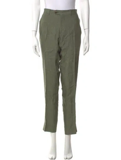 Pre-owned Etro Straight Leg Pants In Green