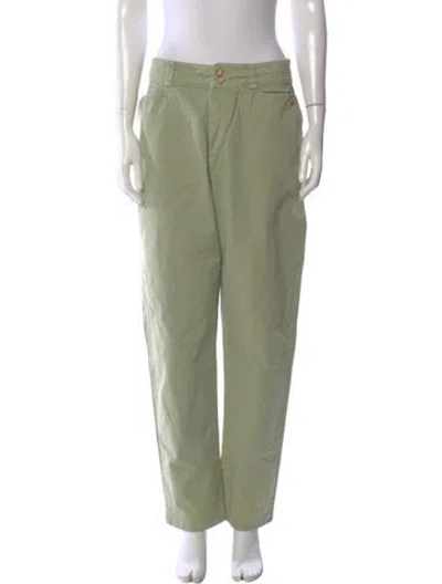 Pre-owned Etro Straight Leg Pants In Green