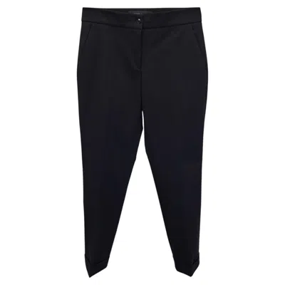 Pre-owned Etro Straight Leg Pants In Black Cotton