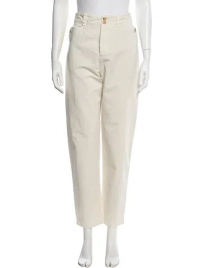 Pre-owned Etro Straight Leg Pants In Neutral