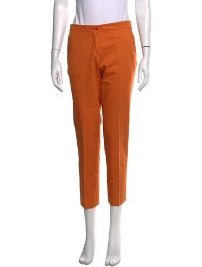 Pre-owned Etro Straight Leg Pants In Orange