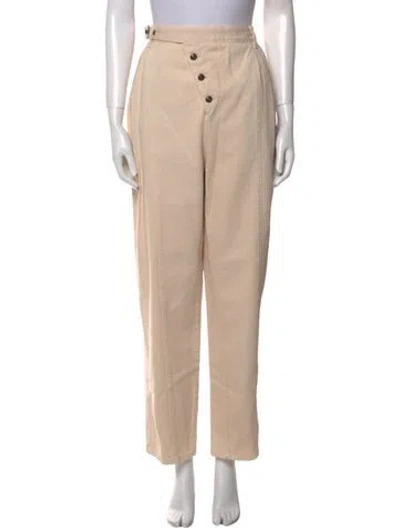 Pre-owned Etro Straight Leg Pants In Pink
