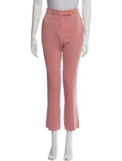 Pre-owned Etro Straight Leg Pants In Pink