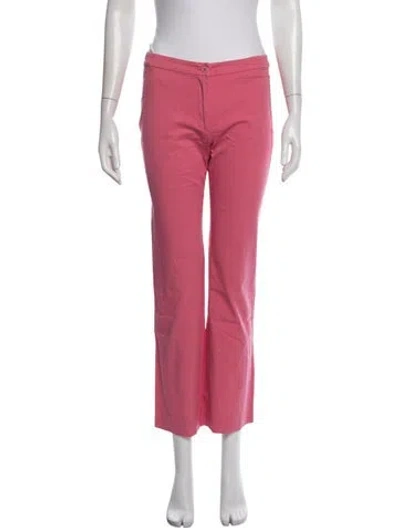 Pre-owned Etro Straight Leg Pants In Pink