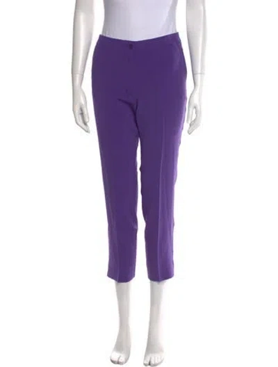 Pre-owned Etro Straight Leg Pants In Purple
