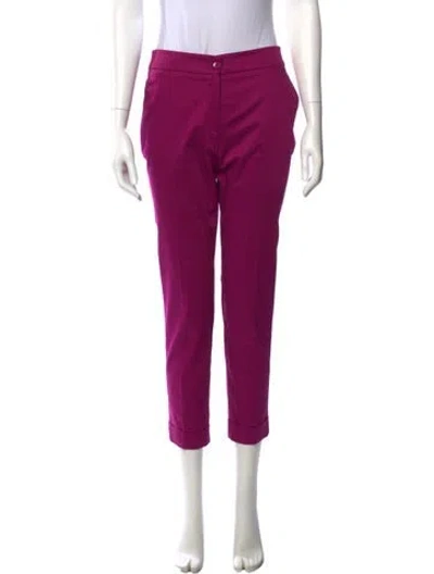 Pre-owned Etro Straight Leg Pants In Purple