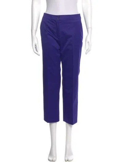 Pre-owned Etro Straight Leg Pants In Purple