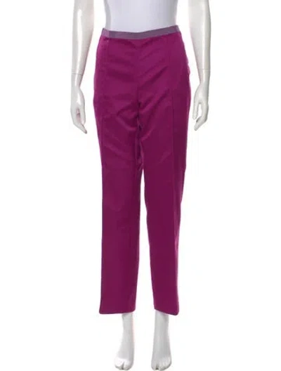 Pre-owned Etro Straight Leg Pants In Purple