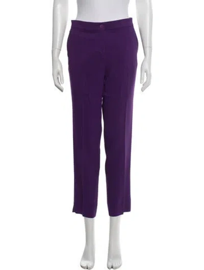 Pre-owned Etro Straight Leg Pants In Purple