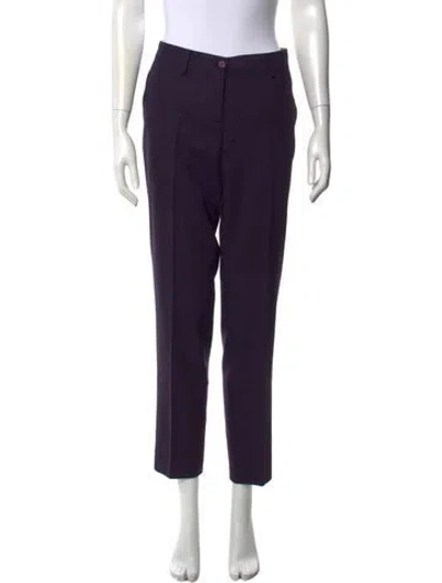 Pre-owned Etro Straight Leg Pants In Purple