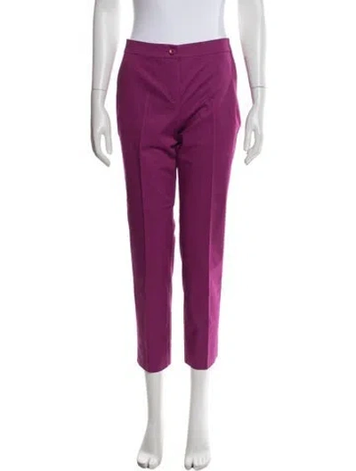 Pre-owned Etro Straight Leg Pants In Purple