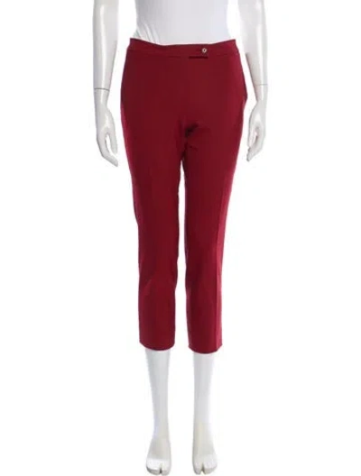 Pre-owned Etro Straight Leg Pants In Red