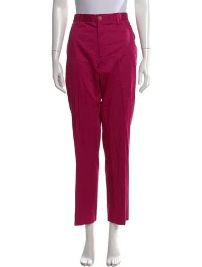 Pre-owned Etro Straight Leg Pants In Red
