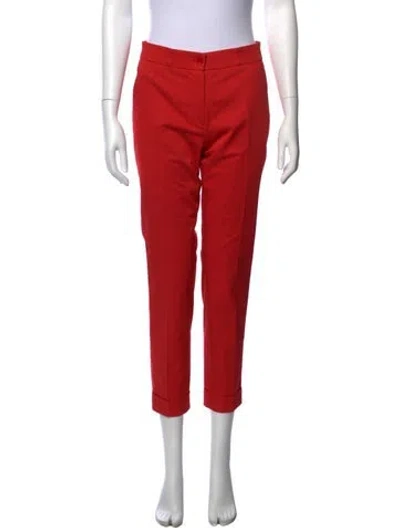 Pre-owned Etro Straight Leg Pants In Red
