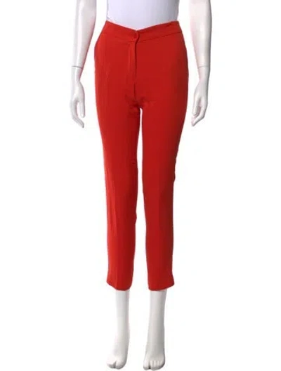 Pre-owned Etro Straight Leg Pants In Red