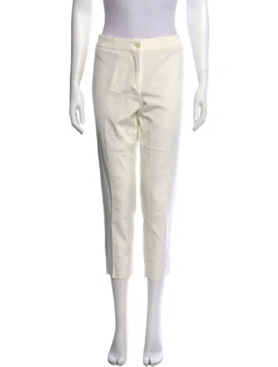 Pre-owned Etro Straight Leg Pants In White
