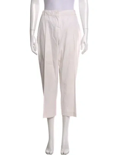 Pre-owned Etro Straight Leg Pants In White