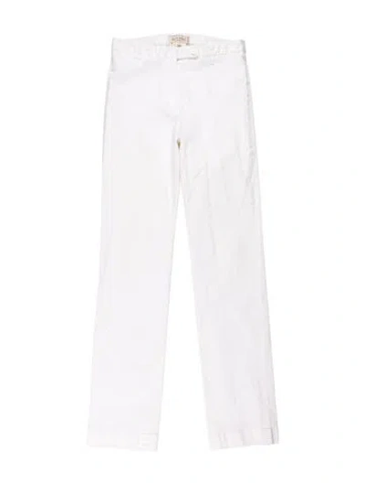 Pre-owned Etro Straight Leg Pants In White