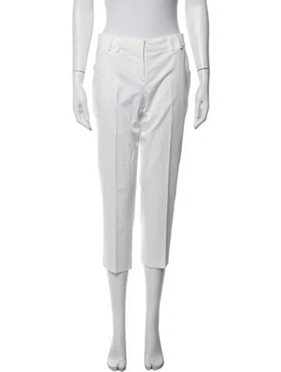Pre-owned Etro Straight Leg Pants In White
