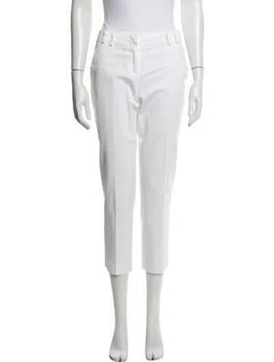 Pre-owned Etro Straight Leg Pants In White