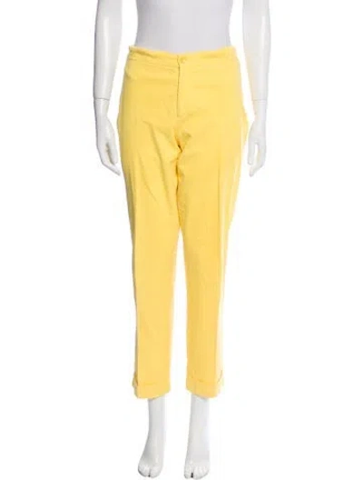 Pre-owned Etro Straight Leg Pants In Yellow