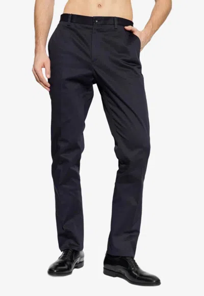 Etro Straight-leg Tailored Pants In Blue