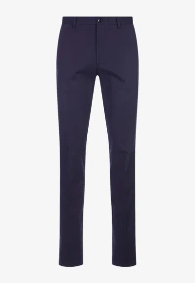Etro Straight-leg Tailored Pants In Blue