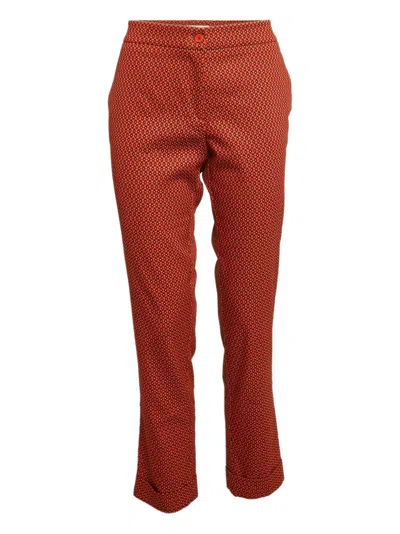 Pre-owned Etro Straight-leg Trousers In Orange