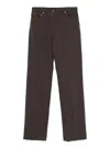 Etro Straight Trousers With Button Fly In Brown