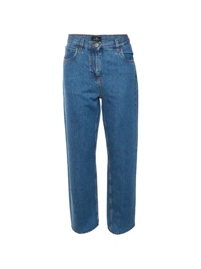 Pre-owned Etro Straight-fit Jeans In Blue