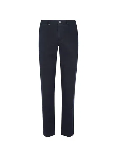 Etro Straight-leg Cotton Trousers In Blue