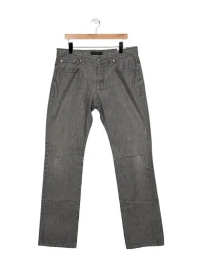 Pre-owned Etro Straight-leg Jeans In Gray