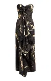 Etro Strapless Jersey Midi Dress In Multi