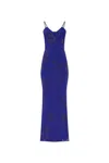 Etro , Long Floral Jacquard Dress, Woman, Electric Blue, Size 50 In Blu
