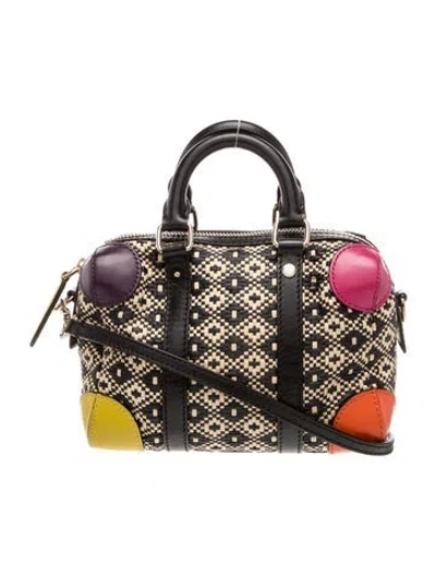 Pre-owned Etro Straw Shoulder Bag In Multi