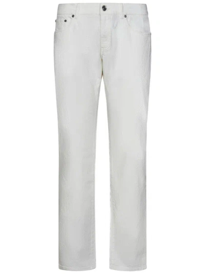 Etro Stretch Cotton Denim Jeans In White