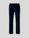Etro , Stretch Cotton Evening Trousers, Man, Navy Blue, Size 60 In Navy Blue