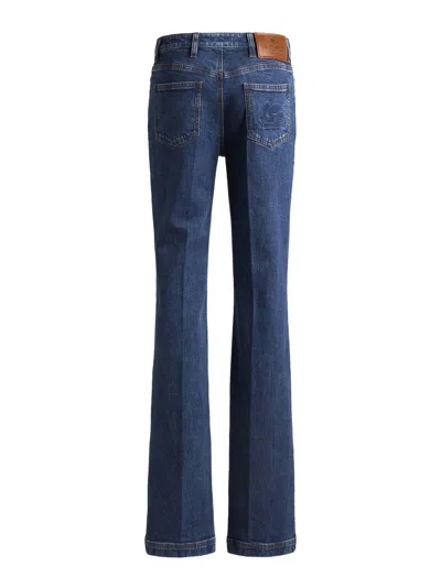 Etro Stretch Cotton Jeans In Blue