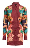 Etro Stretch Cotton-poplin Shirt In Multi